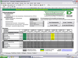 Schermafbeelding van het ontwerpprogramma staalplaat-betonvloeren